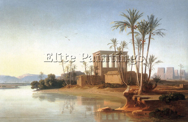 SWISS THE RUINS AT PHILAE EGYPT ARTIST PAINTING REPRODUCTION HANDMADE OIL CANVAS