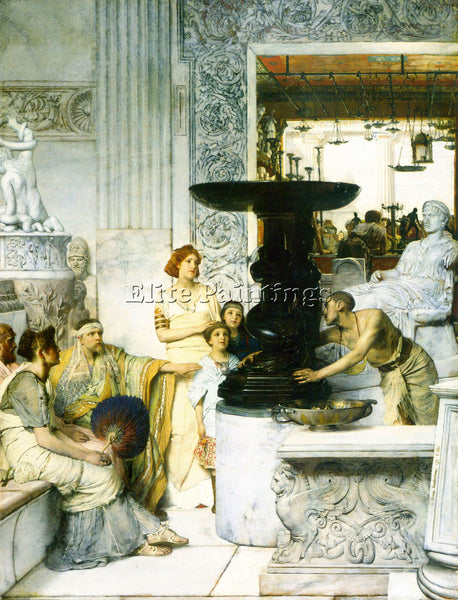 ALMA-TADEMA THE SCULPTURE GALLERY ARTIST PAINTING REPRODUCTION HANDMADE OIL DECO