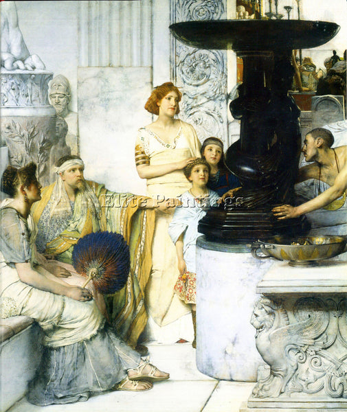 ALMA-TADEMA THE SCULPTURE GALLERY DETAIL ARTIST PAINTING REPRODUCTION HANDMADE