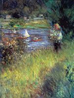 RENOIR THE SEINE AT CHATOU DETAIL  ARTIST PAINTING REPRODUCTION HANDMADE OIL ART