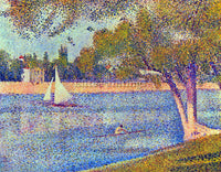 SEURAT THE SEINE AT THE GRAND JATTE SPRING ARTIST PAINTING REPRODUCTION HANDMADE