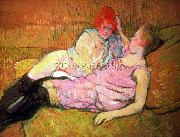 TOULOUSE-LAUTREC THE SOFA ARTIST PAINTING REPRODUCTION HANDMADE OIL CANVAS REPRO