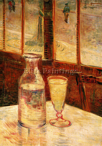 VAN GOGH THE STILL LIFE WITH ABSINTHE ARTIST PAINTING REPRODUCTION HANDMADE OIL