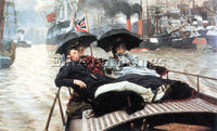 TISSOT THE THAMES ARTIST PAINTING REPRODUCTION HANDMADE CANVAS REPRO WALL DECO