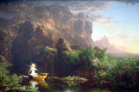 HUDSON RIVER THE VOYAGE OF LIFE CHILDHOOD BY THOMAS COLE ARTIST PAINTING CANVAS