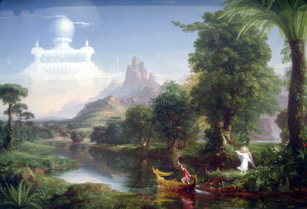 HUDSON RIVER THE VOYAGE OF LIFE YOUTH BY THOMAS COLE ARTIST PAINTING HANDMADE