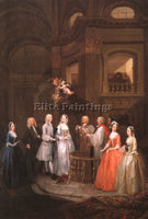 WILLIAM HOGARTH THE WEDDING OF STEPHEN BECKINGHAM AND MARY COX PAINTING HANDMADE