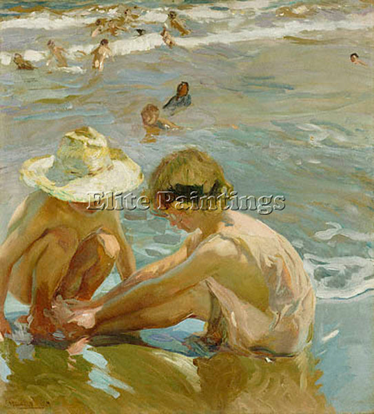 JOAQUIN SOROLLA Y BASTIDA THE WOUNDED FOOT GTY ARTIST PAINTING REPRODUCTION OIL