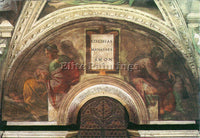 MICHELANGELO THE ANCESTORS CHRIST BEZEL WITH EZEKIAL MANASSEH AND AMON PAINTING