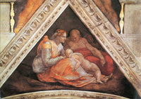 MICHELANGELO THE ANCESTORS OF CHRIST FAMILY OF ZOROBABEL ARTIST PAINTING CANVAS