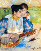 CASSATT THE BANJO LESSON ARTIST PAINTING REPRODUCTION HANDMADE CANVAS REPRO WALL