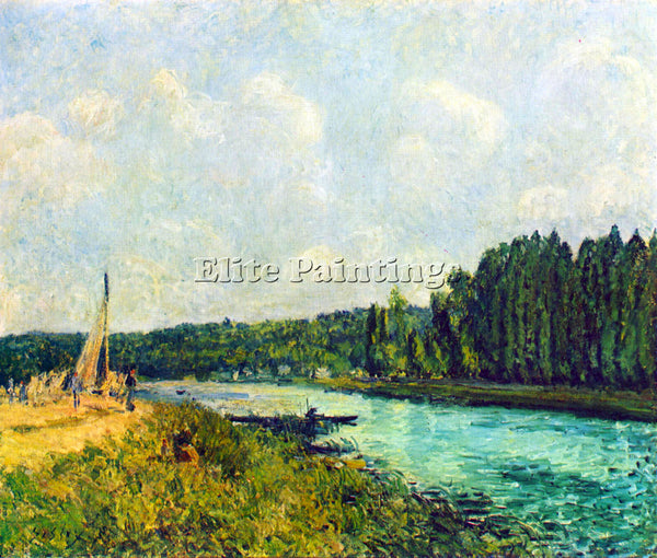 ALFRED SISLEY THE BANKS OF THE OISE ARTIST PAINTING REPRODUCTION HANDMADE OIL