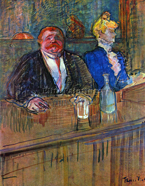 TOULOUSE-LAUTREC THE BAR ARTIST PAINTING REPRODUCTION HANDMADE CANVAS REPRO WALL
