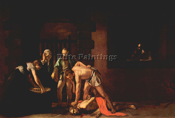 CARAVAGGIO THE BEHEADING OF JOHN THE BAPTIST ARTIST PAINTING HANDMADE OIL CANVAS
