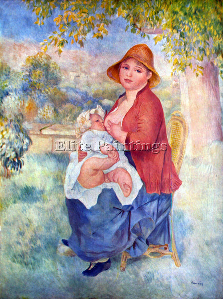 RENOIR THE CHILD AT THE CHEST MATERNITY ARTIST PAINTING REPRODUCTION HANDMADE