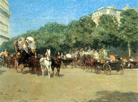 HASSAM THE DAY OF THE GRAND PRIZE 1  ARTIST PAINTING REPRODUCTION HANDMADE OIL
