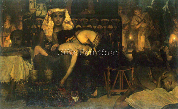 ALMA-TADEMA THE DEATH OF THE FIRST BORN ARTIST PAINTING REPRODUCTION HANDMADE
