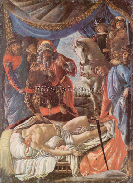 BOTTICELLI THE DISCOVERY OF THE BEHEADED HOLOFERNES ARTIST PAINTING REPRODUCTION