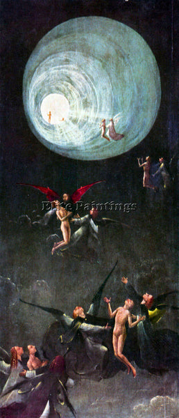 BOSCH THE FLIGHT TO HEAVEN ARTIST PAINTING REPRODUCTION HANDMADE OIL CANVAS DECO
