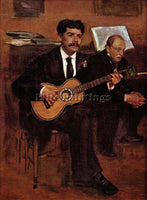 DEGAS THE GUITARIST PAGANS AND MONSIEUR DEGAS BY MANET ARTIST PAINTING HANDMADE