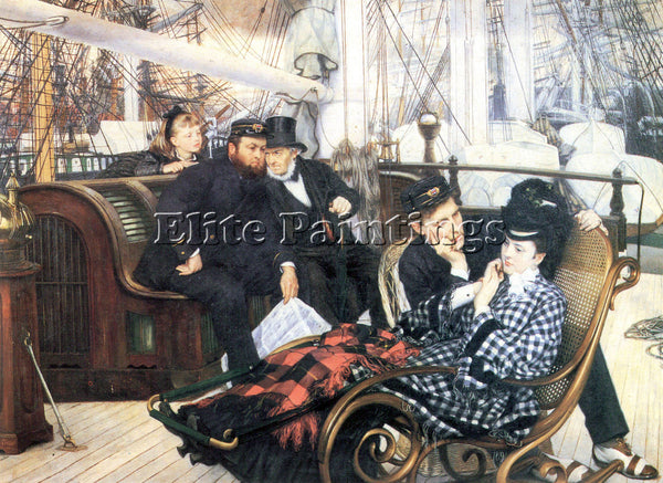 TISSOT THE LAST EVENING ARTIST PAINTING REPRODUCTION HANDMADE CANVAS REPRO WALL
