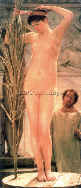 ALMA-TADEMA THE MODEL OF A SCULPTOR VENUS ESQUILINA  ARTIST PAINTING HANDMADE