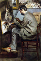 RENOIR THE PAINTER IN THE STUDIO OF BAZILLE ARTIST PAINTING HANDMADE OIL CANVAS