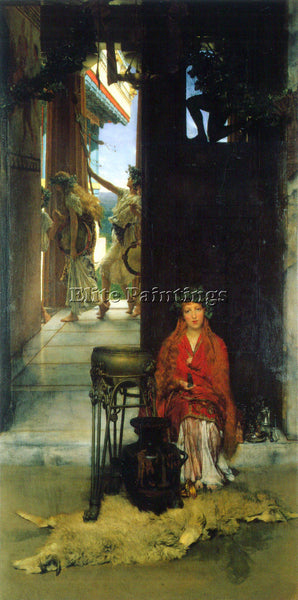 ALMA-TADEMA THE PATH TO THE TEMPLE  ARTIST PAINTING REPRODUCTION HANDMADE OIL