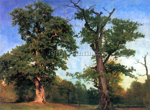 BIERSTADT THE PIONEERS OF FORESTS ARTIST PAINTING REPRODUCTION HANDMADE OIL DECO