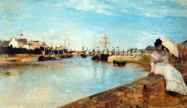MORISOT THE PORT OF LORIENT ARTIST PAINTING REPRODUCTION HANDMADE OIL CANVAS ART