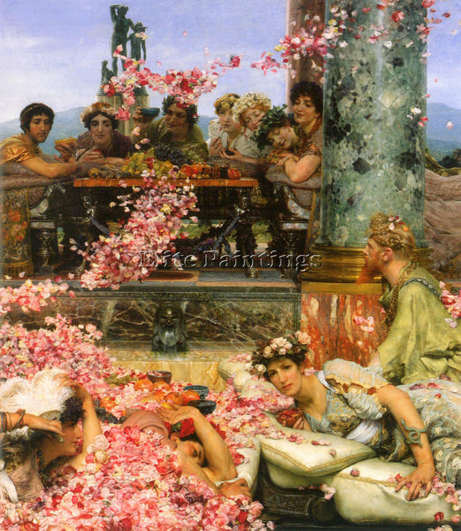 ALMA-TADEMA THE ROSES OF HELIOGABALUS DETAIL 2 ARTIST PAINTING REPRODUCTION OIL
