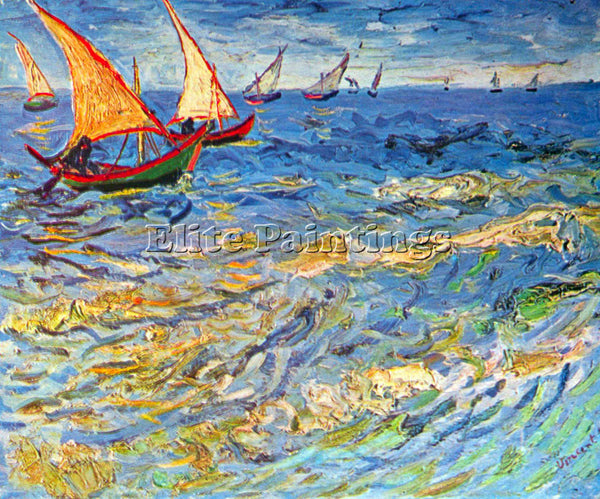 VAN GOGH THE SEA AT SAINTES MARIES ARTIST PAINTING REPRODUCTION HANDMADE OIL ART