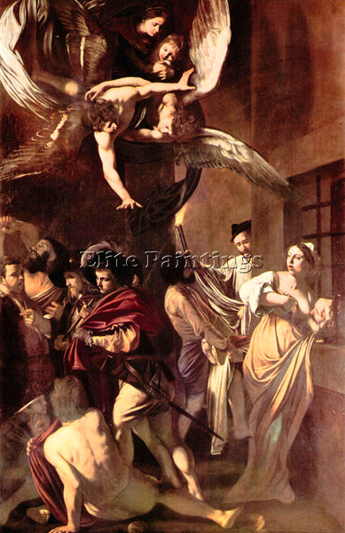 CARAVAGGIO THE SEVEN WORKS OF MERCY ARTIST PAINTING REPRODUCTION HANDMADE OIL