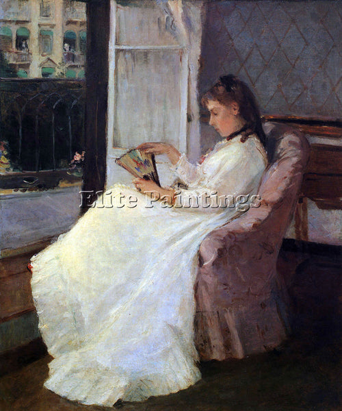 MORISOT THE SISTER OF THE ARTIST AT A WINDOW ARTIST PAINTING HANDMADE OIL CANVAS