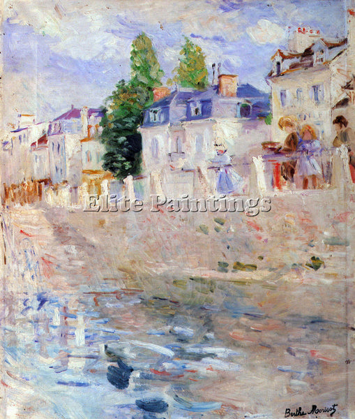 MORISOT THE SKY IN BOUGIVAL ARTIST PAINTING REPRODUCTION HANDMADE OIL CANVAS ART