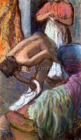 DEGAS THE STRENGTHENING AFTER THE BATHWATER ARTIST PAINTING HANDMADE OIL CANVAS
