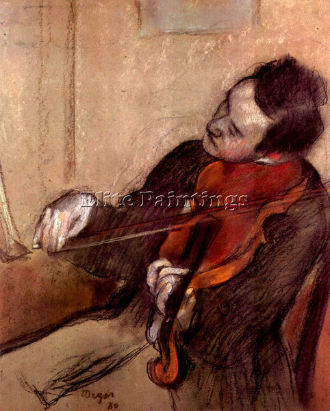 DEGAS THE VIOLINIST 1 ARTIST PAINTING REPRODUCTION HANDMADE OIL CANVAS REPRO ART