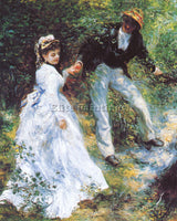 RENOIR THE WALK ARTIST PAINTING REPRODUCTION HANDMADE CANVAS REPRO WALL  DECO