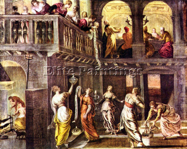 TINTORETTO THE WISE AND FOOLISH VIRGINS ARTIST PAINTING REPRODUCTION HANDMADE