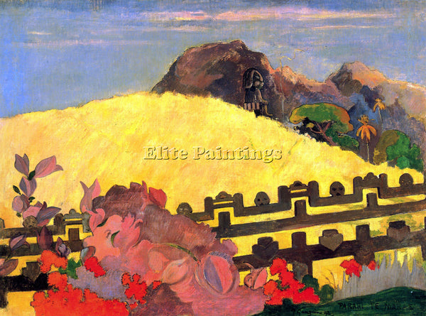 GAUGUIN THERE IS THE TEMPLE ARTIST PAINTING REPRODUCTION HANDMADE OIL CANVAS ART