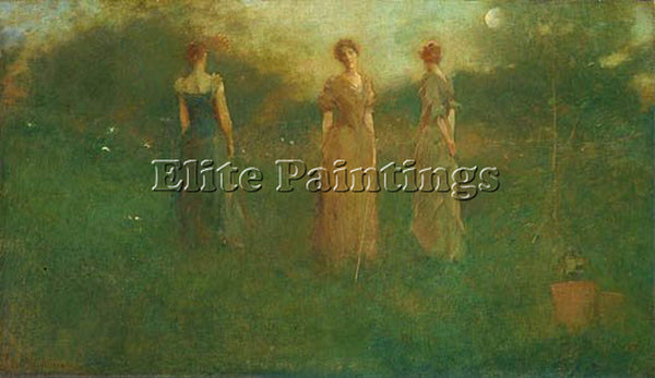 THOMAS WILMER DEWING IN THE GARDEN 1892  ARTIST PAINTING REPRODUCTION HANDMADE