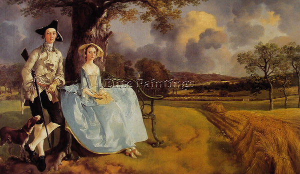 THOMAS GAINSBOROUGH MR AND MRS ANDREWS ARTIST PAINTING REPRODUCTION HANDMADE OIL