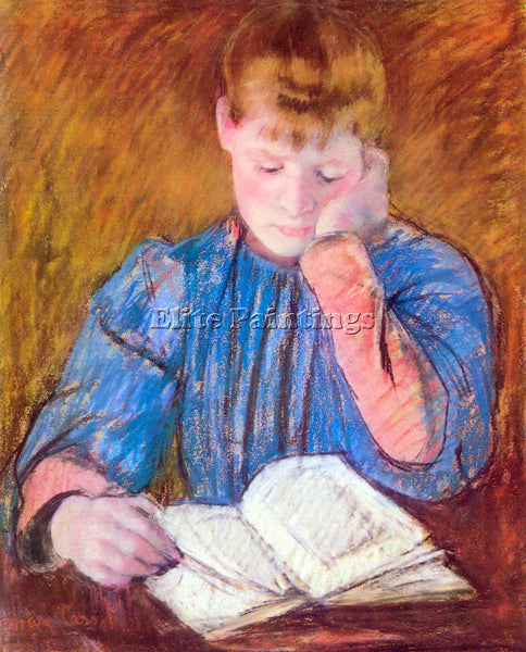 CASSATT THOUGHTFUL READER 2 ARTIST PAINTING REPRODUCTION HANDMADE OIL CANVAS ART