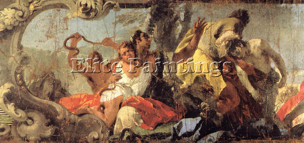 GIOVANNI BATTISTA TIEPOLO THE SCOURGE OF THE SERPENTS DETAIL1 PAINTING HANDMADE