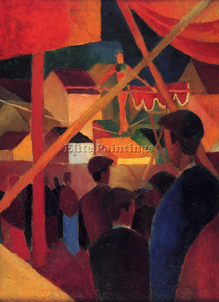 MACKE TIGHTROPE ARTIST PAINTING REPRODUCTION HANDMADE CANVAS REPRO WALL  DECO