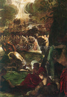 JACOPO ROBUSTI TINTORETTO BAPTISM OF CHRIST DETAIL1 ARTIST PAINTING REPRODUCTION