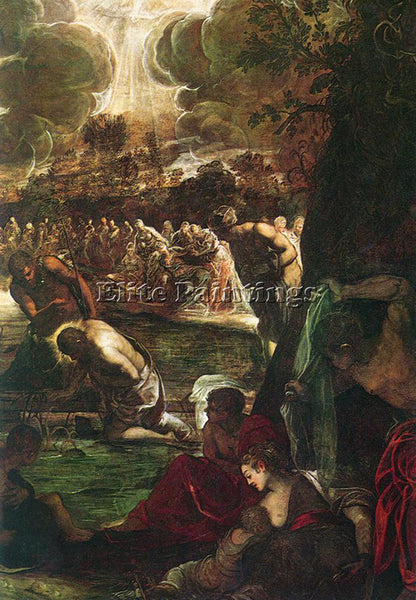 JACOPO ROBUSTI TINTORETTO BAPTISM OF CHRIST DETAIL1 ARTIST PAINTING REPRODUCTION