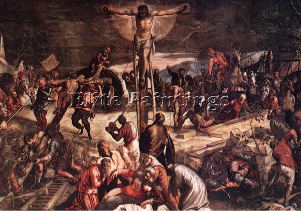 JACOPO ROBUSTI TINTORETTO CRUCIFIXION DETAIL1 ARTIST PAINTING REPRODUCTION OIL