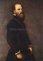 JACOPO ROBUSTI TINTORETTO MAN WITH A GOLDEN LACE ARTIST PAINTING HANDMADE CANVAS