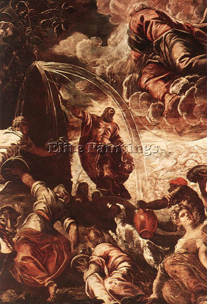 JACOPO ROBUSTI TINTORETTO MOSES DRAWING WATER FROM THE ROCK DETAIL1 PAINTING OIL